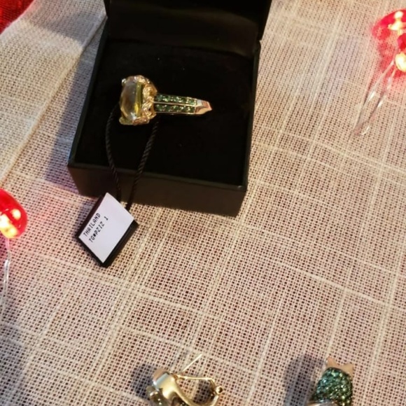 LeVian Diamond Citrine & Tsavorite 14k Yellow Gold - Picture 5 of 8